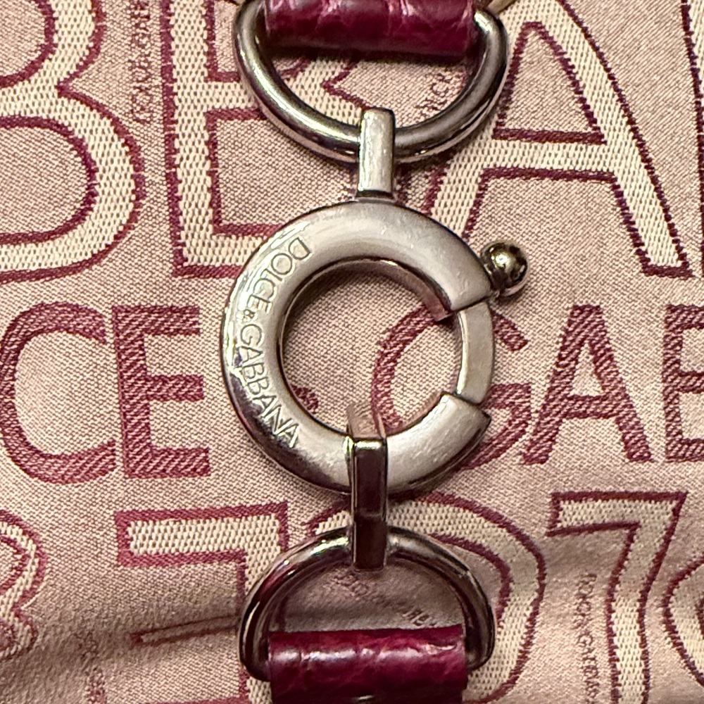 Dolce & Gabbana Burgundy and Gold Shoulder Bag - Picture 3 of 7